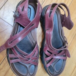 Women's Burgundy8.5 Sandals Leather
